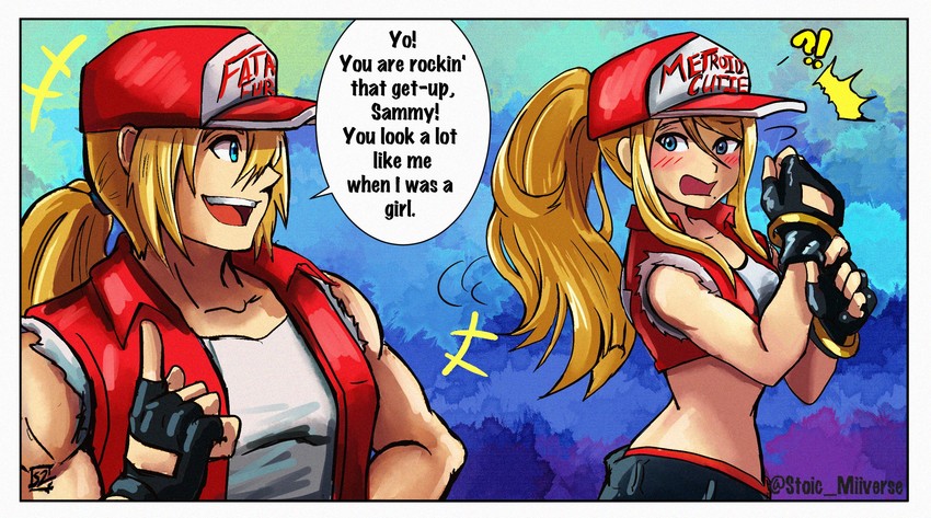 __samus_aran_and_terry_bogard_snk_heroines_tag_team_frenzy_and_etc_drawn_by_stoic_seraphim__sample-9dae6eabad58e4867dcba224d7e28e16.jpg